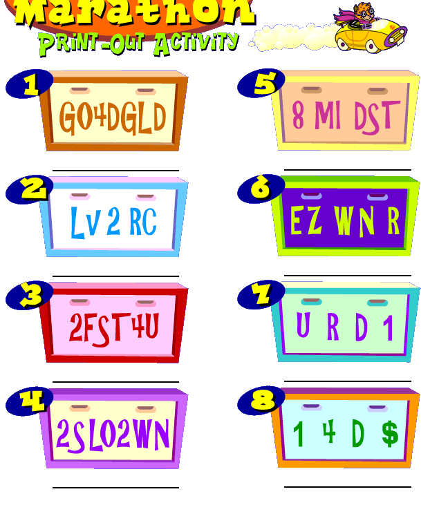 License Plate Puzzle